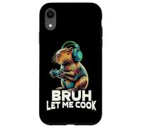 Boys Kids Video Gamer Let Me Cook Meme Lover Bruh Capybara Coque pour iPhone XR