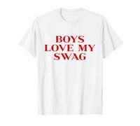 Boys Love My Swag Y2k Aesthetic Trendy Slogan Streetwear T-Shirt