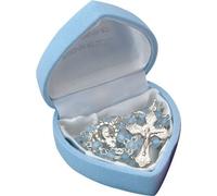 Boy's My First Rosary Glass Beads Blue Children's Christening Gift by rosarybeads