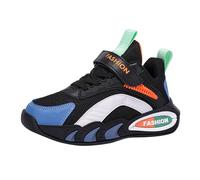 Boys Spring Summer and Autumn Mesh Breathable Adjustable Shoelaces Medium and Large Children's Casual Sports Shoes Chausson Fille 21 (Blue, 29 Little Child)