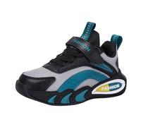 Boys Spring Summer and Autumn Mesh Breathable Adjustable Shoelaces Medium and Large Children's Casual Sports Shoes Chausson Fille 21 (Grey, 30 Little Child)