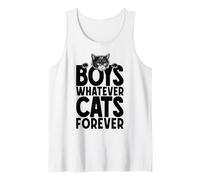 Boys Whatever Cats Forever Citation Amusante pour Amoureux des Chats Noirs Débardeur