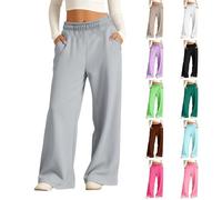 Boys Wide Leg Baggy Joggers Kids Oversized Elastic Waist Athletic Sweatpants Flared School Trousers with Pockets Teen Boys Straight Leg Tracksuit Bottoms for Outdoor Sports