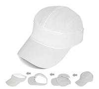 BOYSSPAA Casquette de baseball à double usage avec fermeture éclair et visière amovible pour femme et homme, casquette de sport réglable à séchage rapide pour golf, tennis, course à pied, activités de