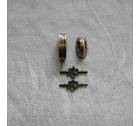 Boyu Japanese Samurai Sword KOSHIRAE -Fuchi Kashira Menuki HJ01-HJ77 (BTH18, 1.57in-1.45in, 1.49in-1.33in,)