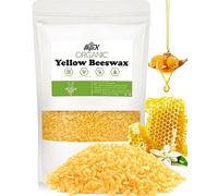 BOYUJK Pastilles de cire d'abeille jaune 906G pour la fabrication de bougies, cire d'abeille pour produits cosmétiques, cire d'abeille bio pour cosmétiques pour le corps, soins de la peau, baume à