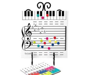 Bozaap Tableau magnétique effaçable à Sec, Tableau Blanc effaçable à Sec, Tableau de Lecture de Notes pour Les leçons de Musique Professeur de Piano de Musique en e