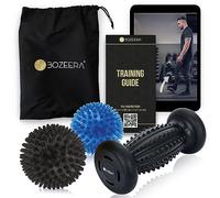 BOZEERA | Rouleau Massage Pied & 2X Balle Massage Pied Fasciite Plantaire | Reflexologie Plantaire | Soulagement Musculaire | Balle Pictot | Set Avec Vidéo, Poster & Sac