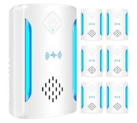 BOZFLY Lot de 6 répulsifs à ultrasons contre les nuisibles et les insectes, répulsif à ultrasons d'intérieur amélioré pour moustiques, cafards, mouches, souris, geckos, araignées, prise électronique