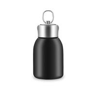 Boziee 280ML petite bouteille thermos en acier inoxydable, sans BPA, bouteille sous vide portable pour boissons chaudes et froides, noire