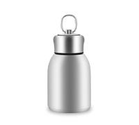Boziee 280ML petite bouteille thermos en acier inoxydable, sans BPA, bouteille sous vide portable pour boissons chaudes et froides, argenté et doré