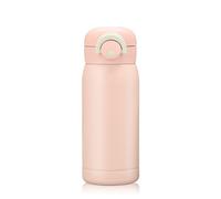Boziee 350ML/200ML petite bouteille thermos en acier inoxydable, sans BPA, bouteille sous vide portable pour boissons chaudes et froides (Rose, 350ML)