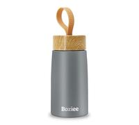 Boziee Petite bouteille isotherme, 250 ml, pour boissons chaudes et froides, sans BPA, en acier inoxydable, pour l'extérieur, le quotidien, gris foncé