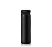Boziee petite bouteille isotherme en acier inoxydable 200ML/300ML, bouteille isolée sous vide sans BPA, mini thermos (Noir, 300ML)