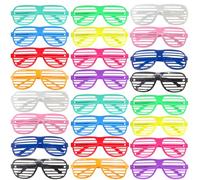 BOZILY Lot de 6 paires de lunettes de soleil néon fantaisies pour fête des années 80 et années 80