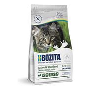 BOZITA Active & Sterilised Nourriture sèche sans céréales pour Chats Adultes Vivant principalement en extérieur, 0,4 kg