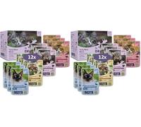 Bozita Boîte multibox en Sauce avec Viande - 12 x 85 g - Nourriture Humide pour Chats dans Un Sachet Portion (Lot de 2)