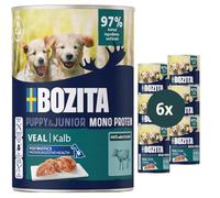 Bozita Dog Paté Puppy Veau avec postbiotiques 6 x 400 g - Nourriture pour Chien à protéines Unique - Nourriture Humide complète, au goût Intense, sans céréales, sous Forme de pâté en Morceaux, pour