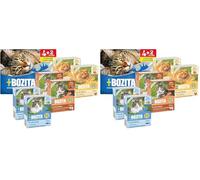 Bozita Essayer Pack Nourriture Humide pour Chats stérilisés 4+2 collations Tetra Mixpack 6x370g - sans céréales, o. Sucre, ou colorants - Saibling en Sauce, Beaucoup de Poulet en Sauce et bœuf