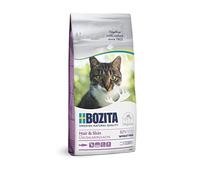 Bozita Hair & Skin Nourriture sèche pour Chat avec Saumon - 400 g - Nourriture sèche sans blé pour Chats Adultes sensibles - 34% de protéines, 10% de matières Grasses - pour la Peau et Le Pelage