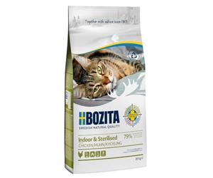 Bozita Indoor & Sterilised - Nourriture sèche pour Chat au Poulet - 10 kg - Nourriture pour Chat d'appartement stérilisés - 32% de protéines, 14% de matières Grasses - sans OGM - Aliment Complet