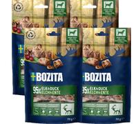 BOZITA Meaty Bites friandises pour chien à l'orignal et au canard 4x70g