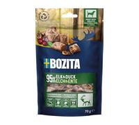 BOZITA Meaty Friandises pour Chien avec 95% d'élan et de Canard 70 g - Friandises portionnelles d'une Seule Main sans céréales, sans Poulet et sans glycérine - Friandises Que Votre Chien