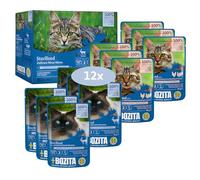 Bozita Nourriture Humide stérilisée en Sauce avec Viande - 12 sachets de 85 g de Nourriture sans céréales et sans blé pour Chats - Nourriture Humide pour Chats - avec 8,5% de protéines et 3,5% de