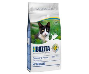 Bozita Outdoor & Active Nourriture sèche pour Chat avec élan - 2000 g - Nourriture sèche pour Chats Actifs et sensibles - 30% de protéines, 20% de matières Grasses - sans Sucre ni génie génétique