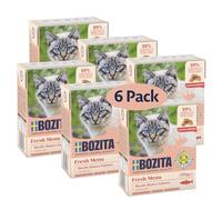 Bozita Tetra Canapés en Sauce avec Saumon - 6 x 370 g de Nourriture pour Chat de qualité supérieure sans céréales et sans Sucre, sans OGM, avec 7,5% de protéines et 5% de teneur en matières Grasses