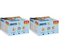 Bozita Tetra Lot de 8 + 2 sachets de Nourriture Humide pour Chats 6 x 370 g - sans céréales, sans Sucre, sans colorants - 2 x Beaucoup de Poulet et de Dinde, de Lapin, de Saumon