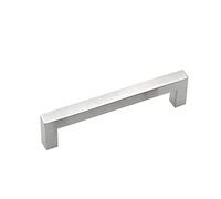 BOZONLI 2 pcs Carrée Poignée de Meuble Cuisine en Acier Inoxydable Entraxe de Trou 128 mm, Argent