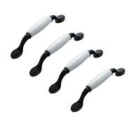 BOZONLI 4 x Céramique Poignée de Meuble, Poignee de Meuble Cuisine, Poignée Bâton de Porte Meuble, Cusine Poignée Barre de Porte d'Armoire en Alliages de Zinc (128mm)