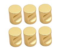 BOZONLI 6 Pièces Bouton de Meuble Doré, 18mm Unique Trou Rond Boutons de Tiroir, Bouton de Porte, Poignee de Meuble pour Placard Armoire Cuisine, Alliage d'aluminium