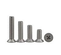 BOZONLI Boulons en Acier Inoxydable Croix Vis à Métaux à Tête Fraisée, M3*14mm,50 pcs