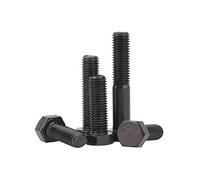 BOZONLI Boulons Hexagonaux en Acier Carbone, Noir Haute Intensité Vis Mécanique, M10×30mm,5 pcs
