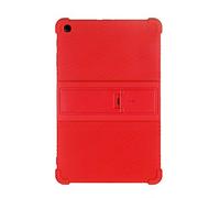 BOZONLI Générique Coque Étui en Silicone pour Tablette Tactile 10,1 Pouces, Housse de Protection Case Cover pour Tablette 2019 Samsung Tab A SM-T510 / T515 10.1", avec Support Fonction, Rouge