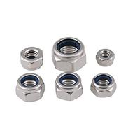 BOZONLI M3(3mm) Nylon Écrou de Blocage, Ecrous Hexagonal Verrouillage Autobloquant Anti-lâche Écrous en 304 Acier Inoxydable