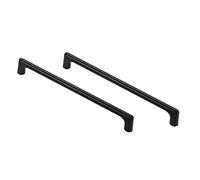 BOZONLI Noir Mat Poignées de Porte de Meuble, Poignée Cuisine Barre de Porte, Quincaillerie Moderne Pour Commode Penderie de Salle de Bains Poignées Bâton de Porte Meuble, Entraxe de Trous 192mm