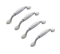 BOZONLI Poignée de Meuble Céramique, Bâton de Porte Cuisine, Barre d'Armoire en Alliages de Zinc (96mm) - Lot de 4