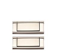 BOZONLI Poignee de Meuble Cuisine, 64mm Poignées Invisibles pour Armoires de Cuisine, Tiroirs - Alliage de Zinc - Nickel Brossé - 2 pcs