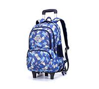 BOZONLI Sac à Dos avec Roulettes, Femmes Trolley Bag Scolaire Cartable à Roulettes pour Filles