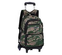 BOZONLI Sac à Dos Roulette Cartable Garçon Sac Scolaire Vert Armée