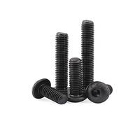 BOZONLI Vis à Métaux Tête Ronde Boulons à Six Pans Creux en Acier Carbone, M4×8mm,30 pcs