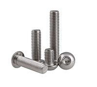 BOZONLI Vis à Six Pans Creux Bouton à Tête Hexagonale Socket Boulons Vis en Acier Inoxydable, M3*12mm,100 pcs