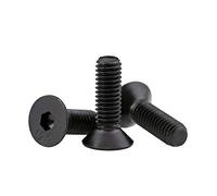 BOZONLI Vis à Tête Fraisée Hexagonale en Acier Carbone, Boulons à Six Pans Vis à Métaux, M5×12mm,20 pcs