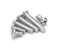 BOZONLI Vis Cruciforme 304 Acier Inoxydable Boulons De Fixation Vis à Tête Ronde M3*9mm,100 pièces