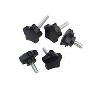 BOZONLI Vis de Bouton d'étoile, Forme de Fleur de Prunier Fileté Moleté Vis à Molette Poignée Poignée Vis à Molette, M8×80mm,5 pcs