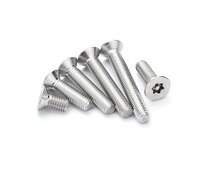 BOZONLI Vis Inox M3 Vis à Tête Plate Torx Boulon Vis à Tête Fraisée, M3×25mm,50 pcs