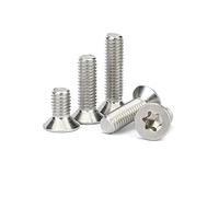 BOZONLI Vis Inox M3 Vis à Tête Plate Torx Boulon Vis à Tête Fraisée, M3×5mm,100 pcs